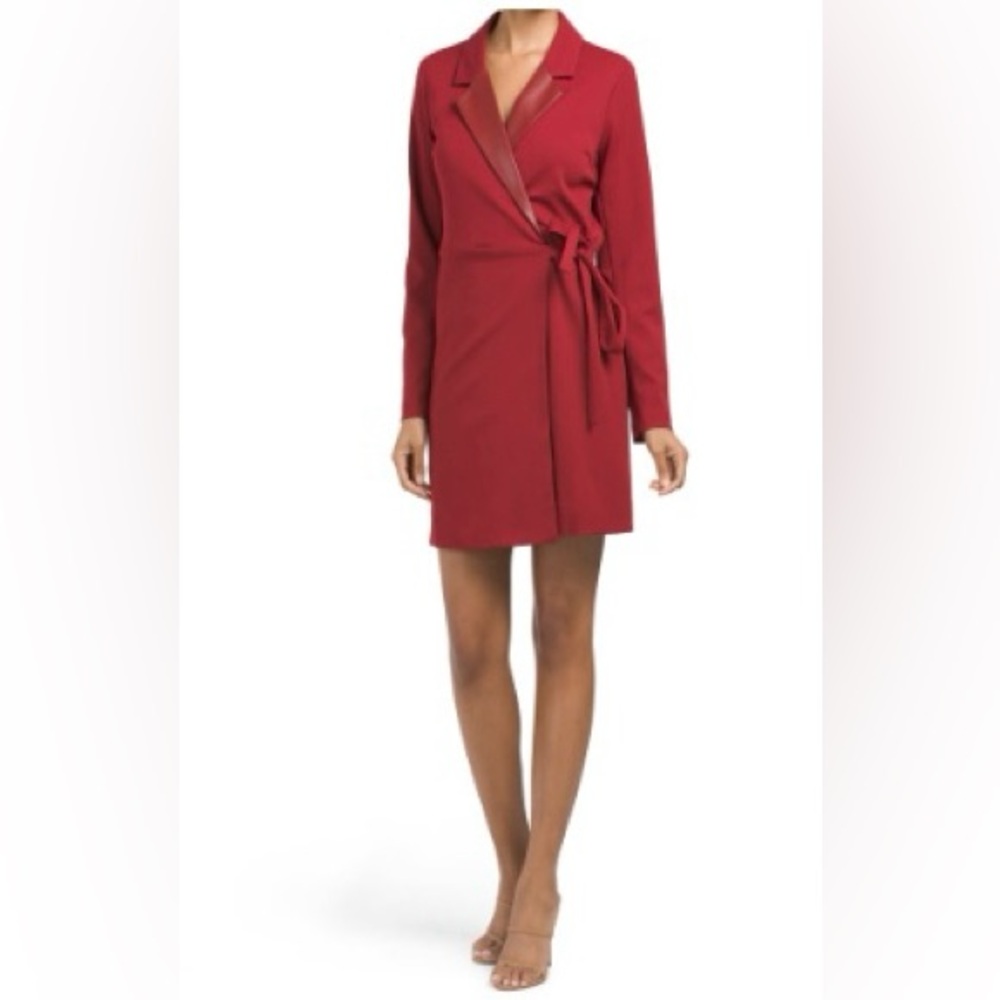 BCBGENERATION mix media tuxedo dress